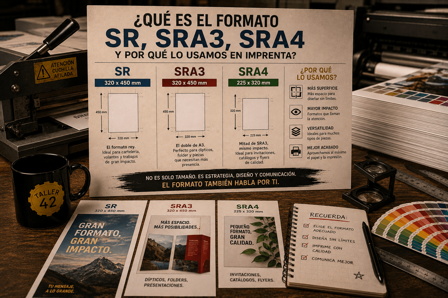 ✂️ ¿Qué es el formato “SR” (SRA3, SRA4…) y por qué lo usamos en imprenta?