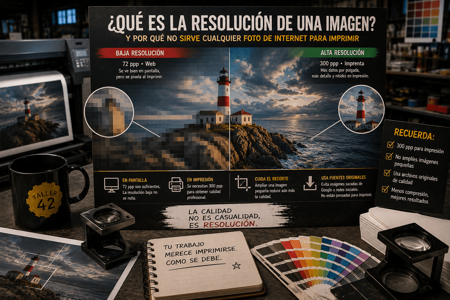 🎯 ¿Qué es la resolución de una imagen y por qué no sirve cualquier foto de Internet para imprimir?